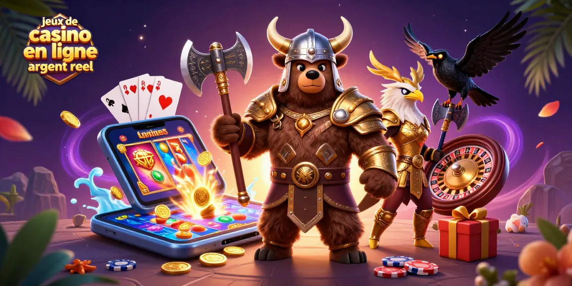 Découvrez les jeux de casino en ligne argent réel avec un ours viking et des éléments de jeu captivants.