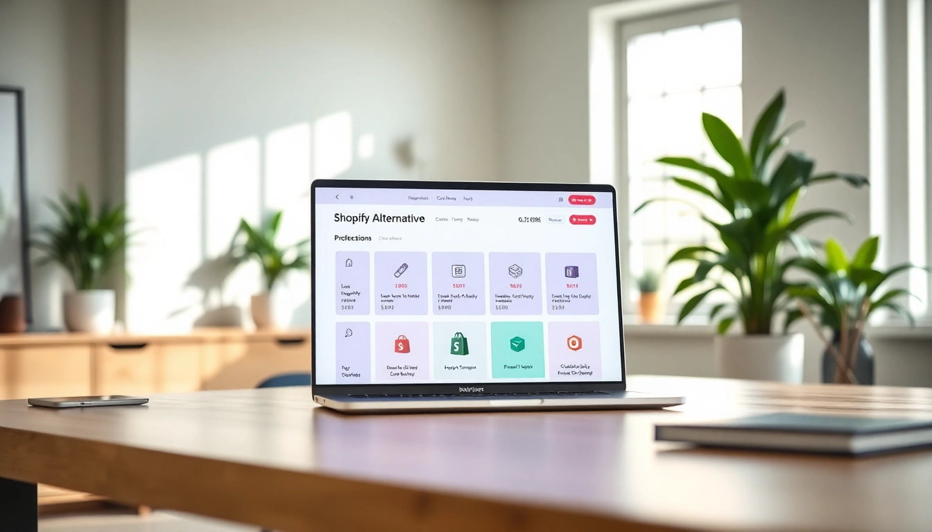 Showcasing various Shopify Alternative options in a modern eCommerce workspace.