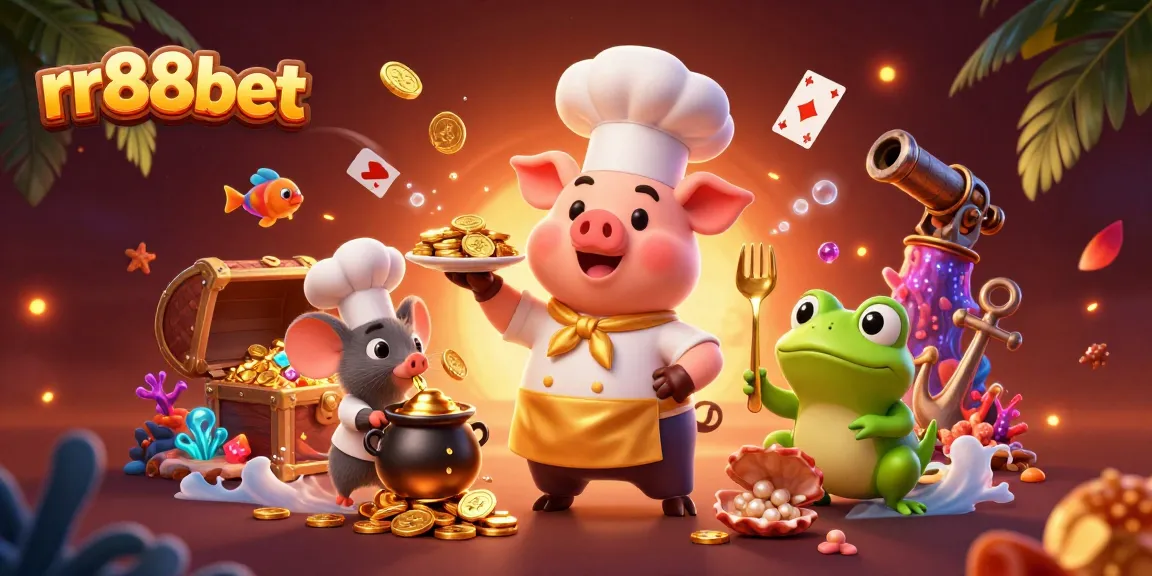 Experience thrilling gameplay at rr88bet with lively characters in a vibrant casino setting.