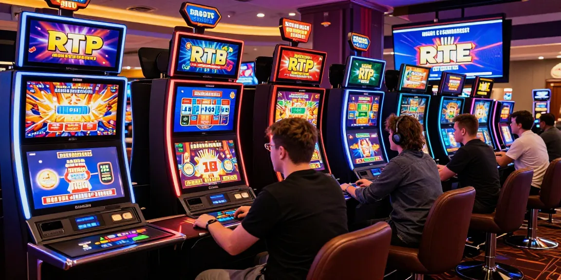 Players enjoying high RTP games at credit card casinos, featured on https://ibn.org.uk, capturing the excitement and vibrant atmosphere.