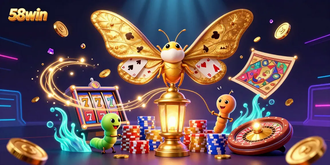 Engage in thrilling gameplay at 58win with animated characters and vibrant casino elements.