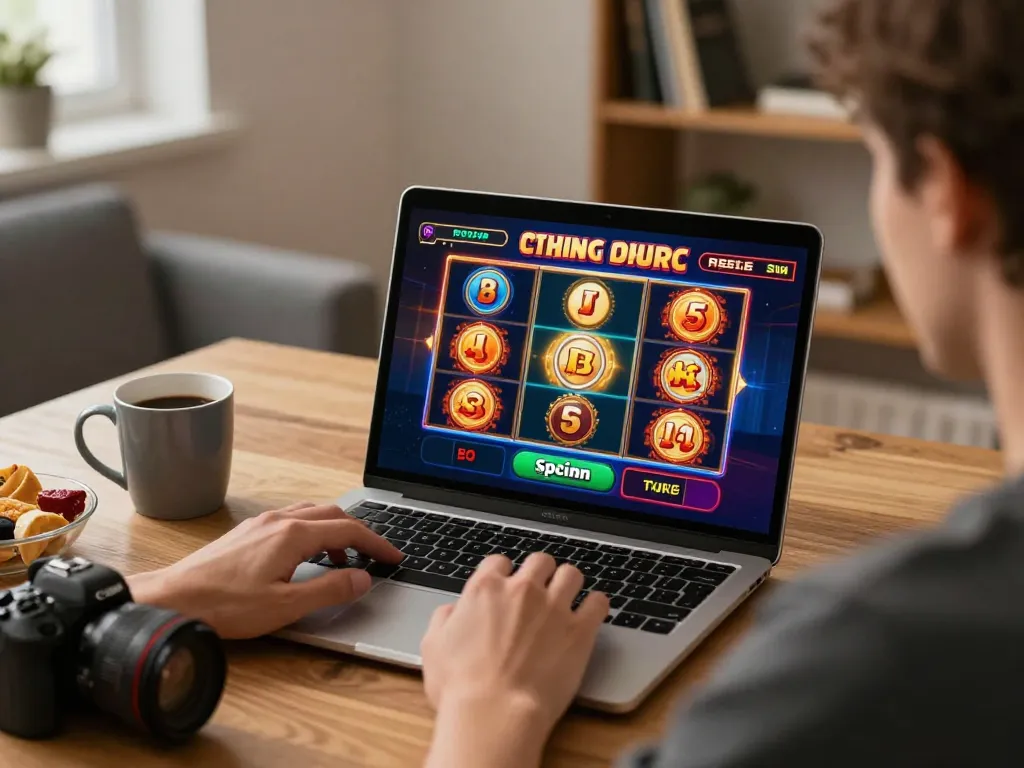 Engage in exciting slot gacor malam ini with dynamic online gaming atmosphere in a cozy home setup.