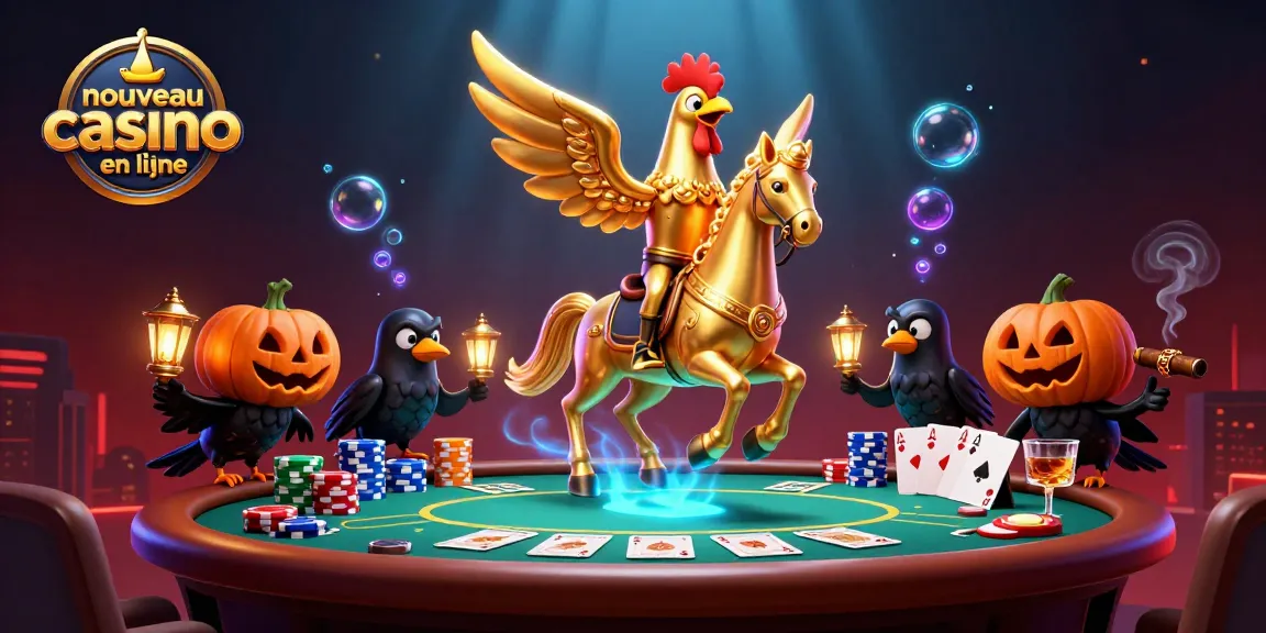 Dévoilez le nouveau casino en ligne avec un roi coq doré et des jeux de poker spectaculaires.