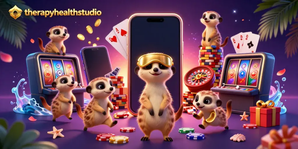 Experience thrilling gameplay at therapyhealthstudio's vibrant 3D casino illustration.