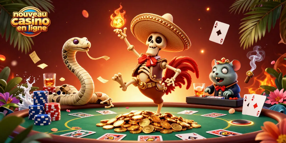 Danse du nouveau casino en ligne avec un rooster mariachi et un DJ hamster
