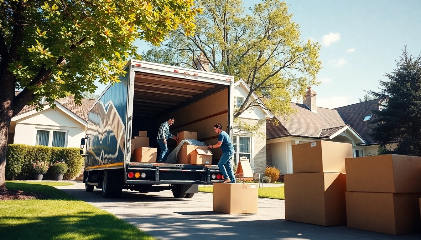 House removal companies providing professional moving services with a truck and movers.