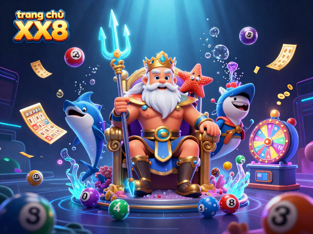 Engage with the vibrant world of trang chủ XX8 as Neptune reigns over lottery games with dynamic characters and elements.
