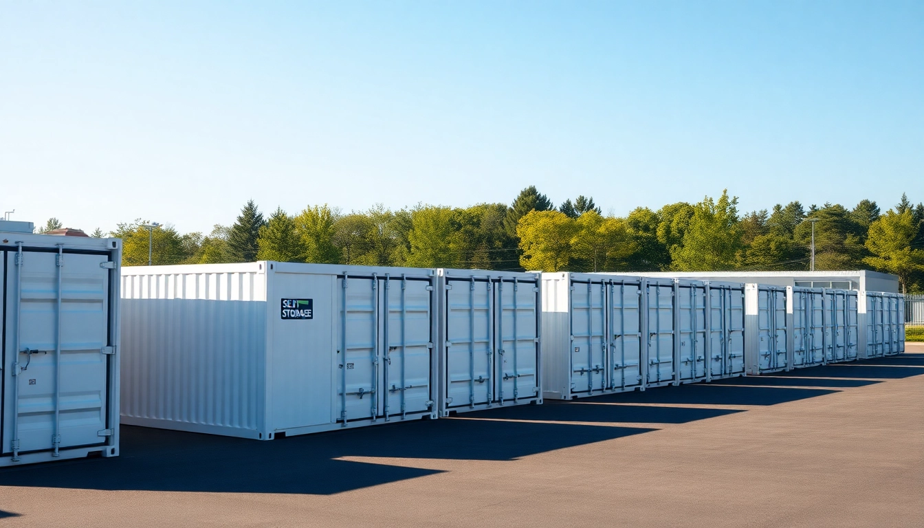 Showcasing diverse self storage units in a well-maintained facility under bright natural light.