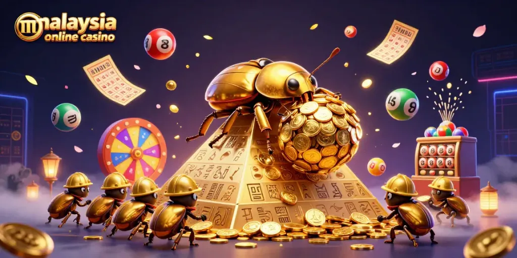 Experience vibrant excitement at a top malaysia online casino with animated characters and dynamic game elements.