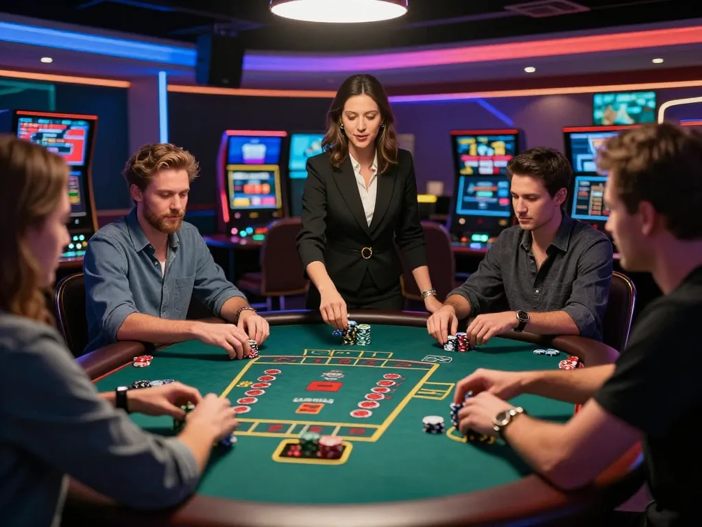 Engage with the g28 homepage through live blackjack gameplay featuring attentive players in a stylish gaming environment.