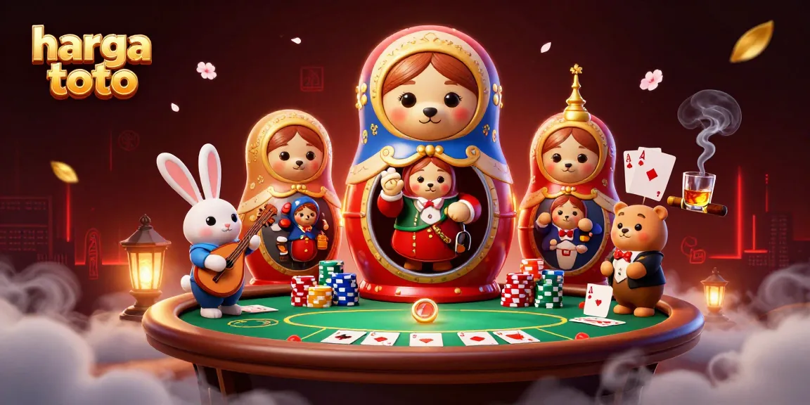 Experience the excitement of harga toto with dynamic casino-themed illustration showcasing vibrant gaming elements.