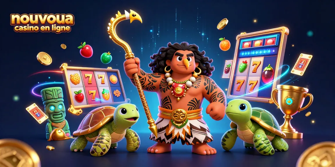 Découvrez un nouveau casino en ligne avec un décor dynamique de jeu aux machines à sous et aux personnages captivants.