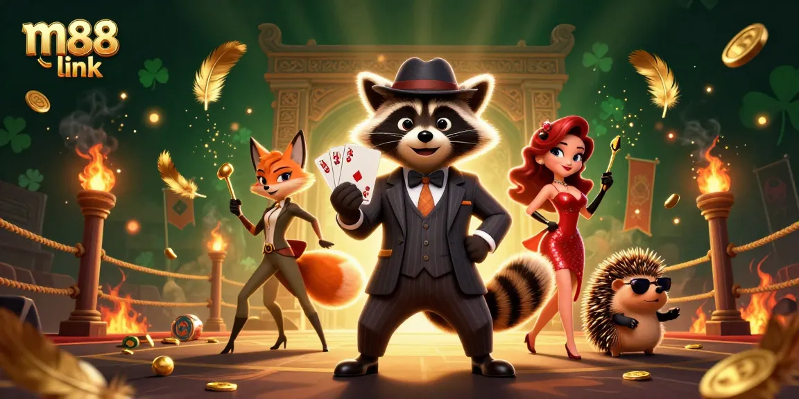 Experience thrilling gameplay with m88 link in a vibrant casino atmosphere, featuring dynamic characters and elements.