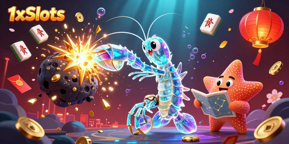 Experience the excitement of 1xSlots with vibrant 3D characters and dynamic casino elements.