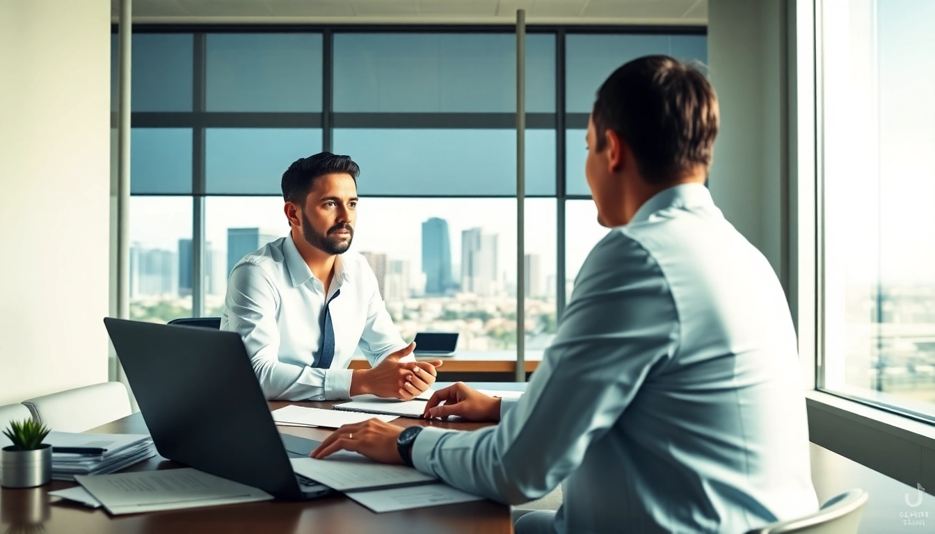 Boca Raton Real Estate Litigation Lawyer consulting with a client in a professional setting