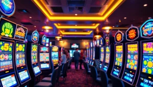 Engage with the vibrant gaming experience at https://152.42.170.247 showcasing colorful slot machines.