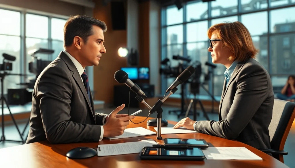 Interviu modern apie naujienas su https://technaujienos.lt studijoje su naujausia įranga