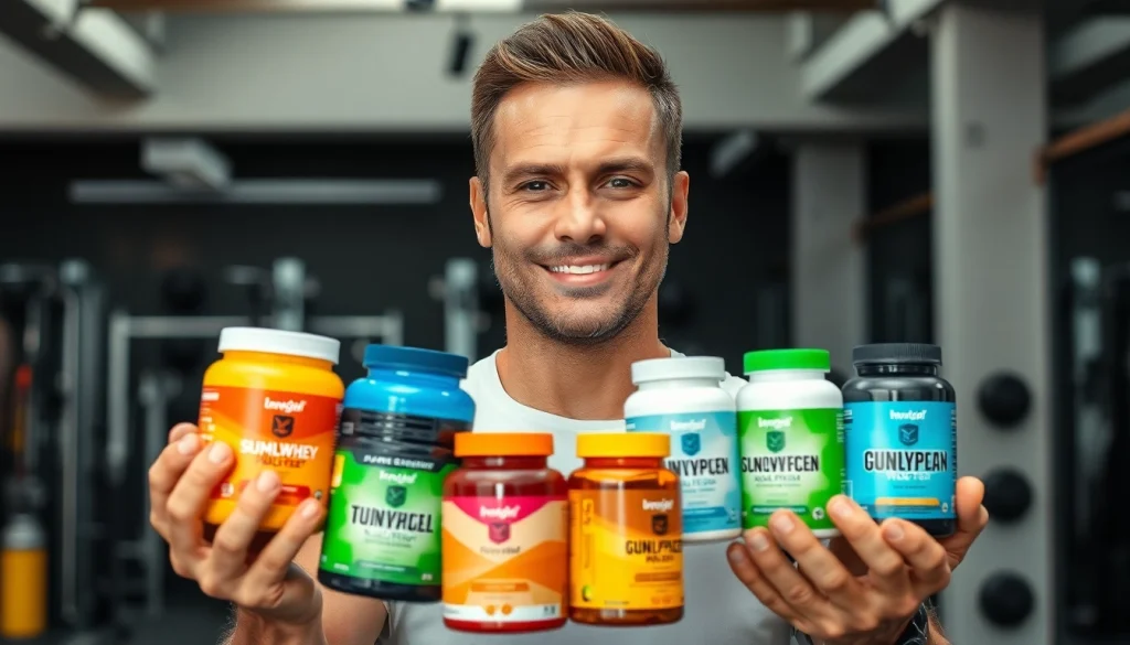 Explore 888new supplements showcased by a fitness expert in a dynamic gym environment.