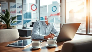 Analyzing business data at https://antrepost.com in a modern office environment.