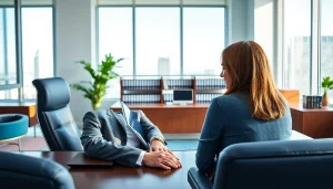 Contact professional legal assistance at https://www.tnlmiami.com, showcasing an attorney in a bright Miami office.