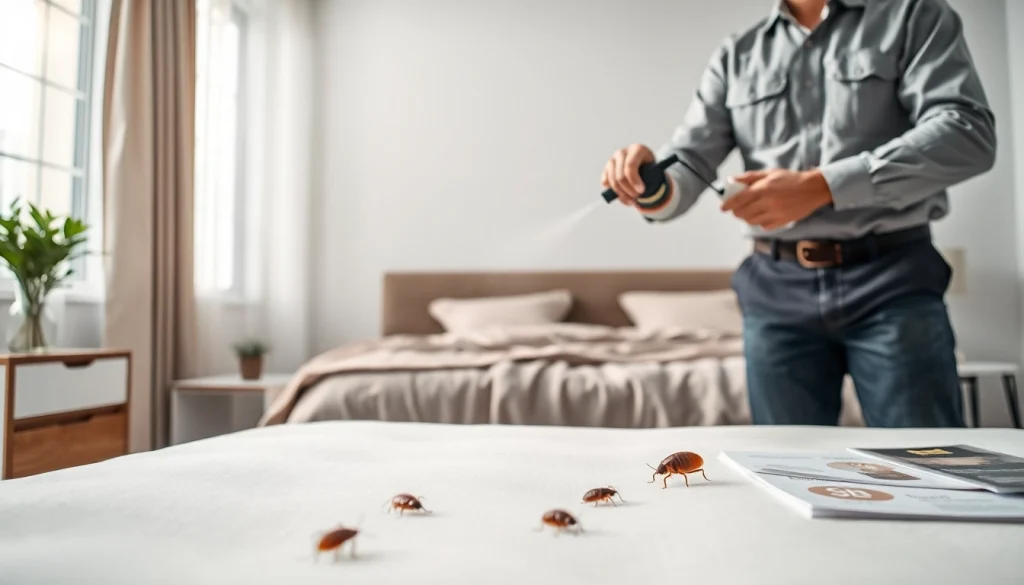 Exterminator tackling bedbug issues at https://affordablebedbugexterminators.com with effective treatment methods.