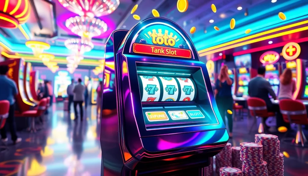 Kemenangan menakjubkan pada tank4d toto slot dengan cahaya berkilau dan suasana yang mendebarkan.