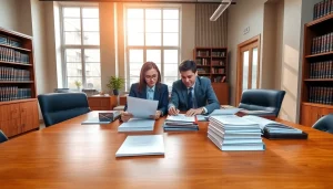 Collaborating attorneys at https://www.turnpikelaw.com in a professional law office.