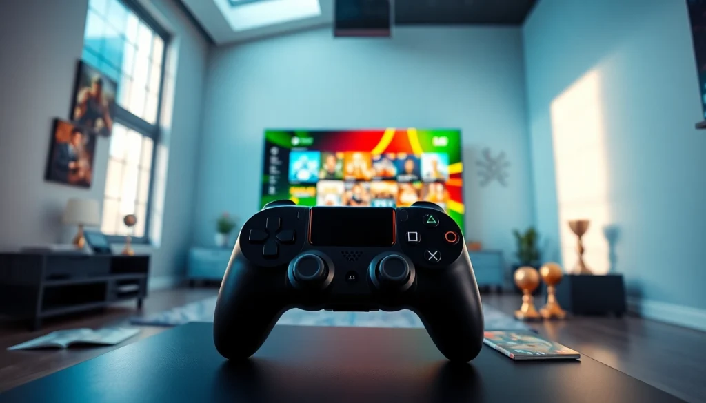 Terlibat dalam pengalaman gaming bukti4d yang menarik dengan konsol modern dan layar interaktif.