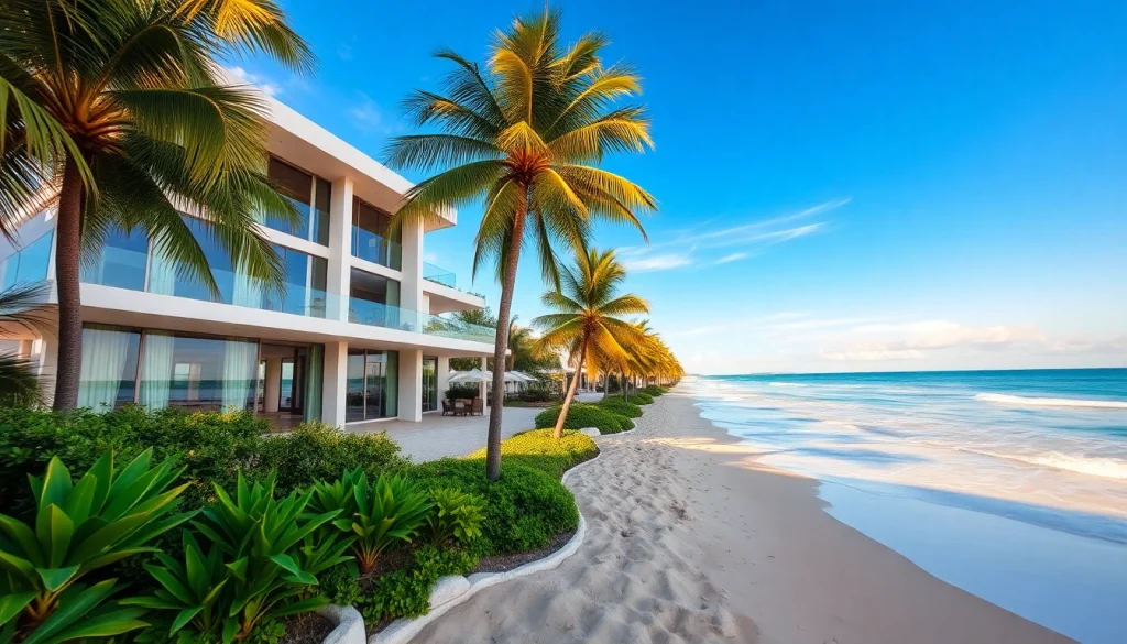 View of Pattaya property for sale, highlighting modern architecture and tropical beachfront.