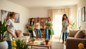 Enhance your home with our cleaning service team showcasing efficiency and care.