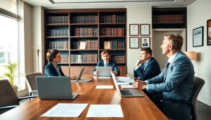 Engaging law firm discussion scene featuring https://www.turnpikelaw.com lawyers providing expert legal guidance.