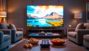 Engaging living room setup with iron tv pro displaying stunning visuals.