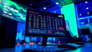 Mengakses platform virus4d dengan antarmuka digital yang menarik dan statistik taruhan.