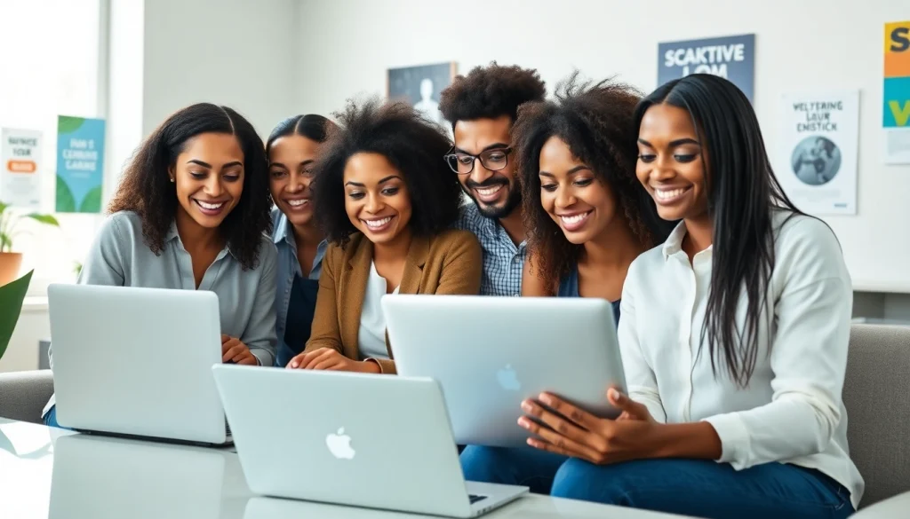 Engaged team in a collaborative session for free job post opportunities.