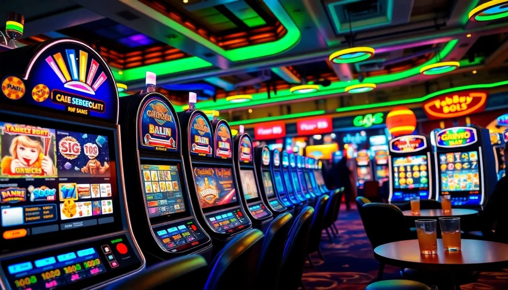 Memenangkan jackpot dengan virus4d slot di mesin permainan yang berwarna-warni dan menarik perhatian.