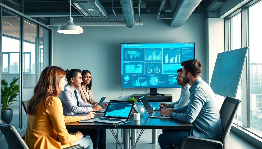 HERO Managed Services Tampa team collaborating on IT solutions in a modern office.