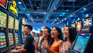 Memainkan slot online di komengtoto dengan suasana ceria dan warna yang menarik.