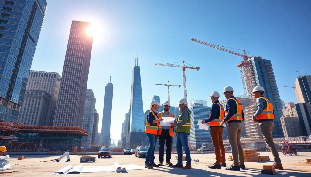 Building expertise showcased by a New York City Commercial General Contractor on a vibrant construction site.