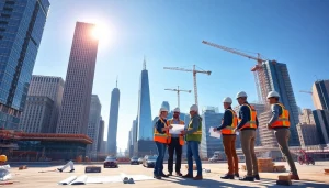Building expertise showcased by a New York City Commercial General Contractor on a vibrant construction site.