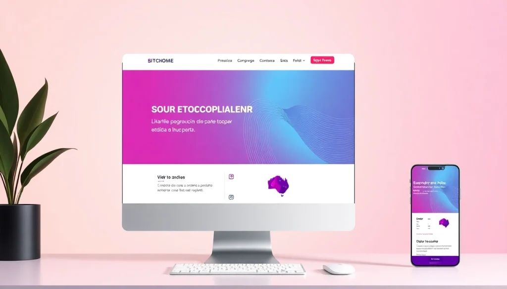 Desenvolvimento de Site com design moderno, demonstrando responsividade em várias telas.