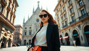 Book fotografico modelle con un servizio fotografico professionale a Milano in un'atmosfera urbana.