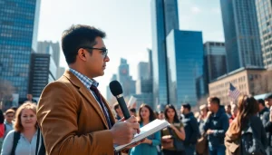 Engaging coverage by suntimesnews.com reporter in a vibrant urban scene.