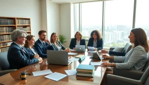 Sparking legal discussion at https://www.ihavealawsuit.com with lawyers collaborating in a modern office setting.