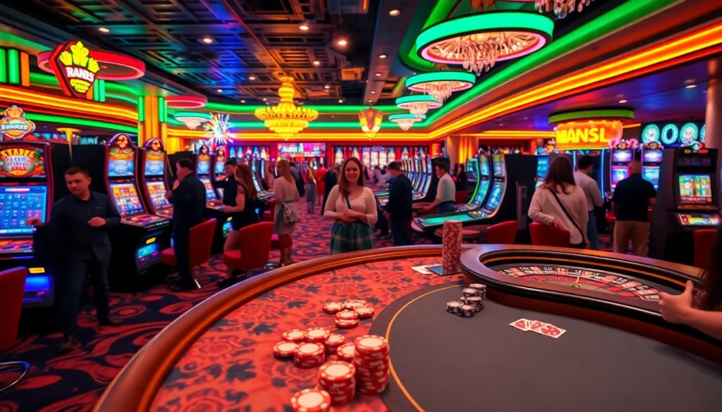 สนุกสนานในคาสิโนที่มีเครื่องเล่นและโต๊ะพนันมากมาย