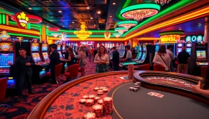 สนุกสนานในคาสิโนที่มีเครื่องเล่นและโต๊ะพนันมากมาย