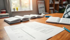 Nursing research paper format laid out prominently on a desk with scholarly elements.