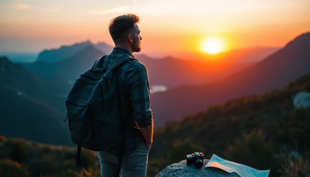 Professional traveler at a scenic overlook reflecting on their adventure at https://travelvixta.com.