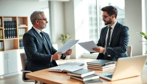 Consultation at https://www.lalitlaw.com, emphasizing professional legal services in a bright office