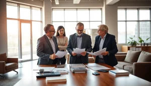 Enhancing retirement planning for business owners San Antonio with strategic discussions in a modern office.