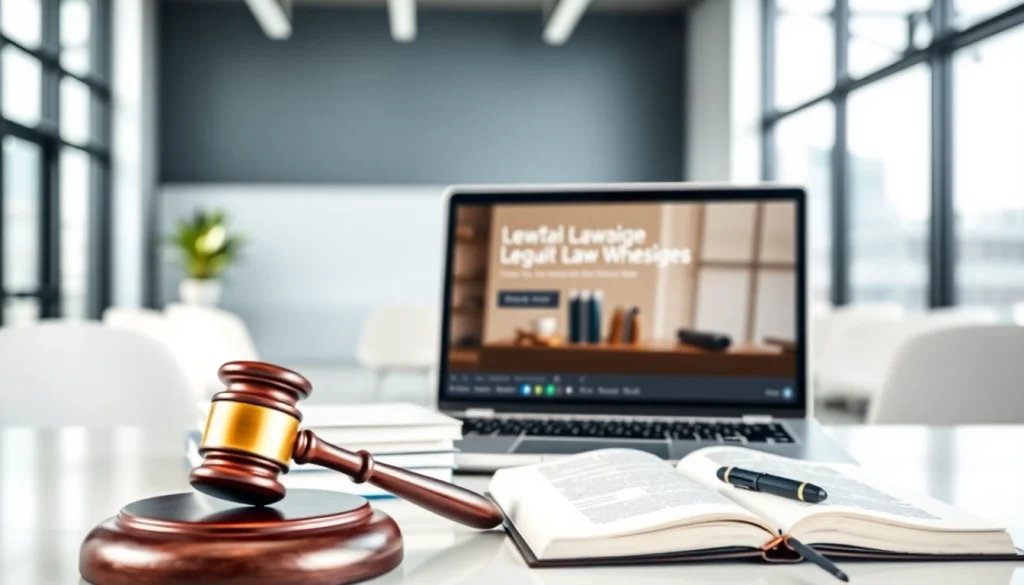 Crafting impactful websites for law firms at https://www.websites.law, featuring modern design elements.
